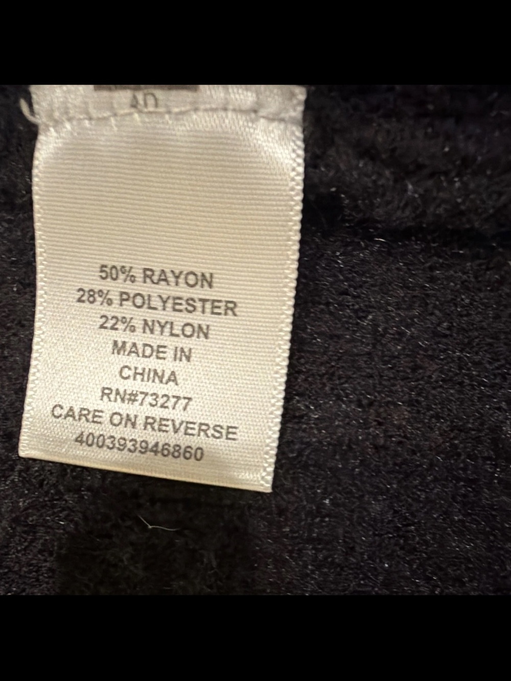 ELLE Black Ribbed Open-Front Cardigan Jacket - Picture 4 of 4